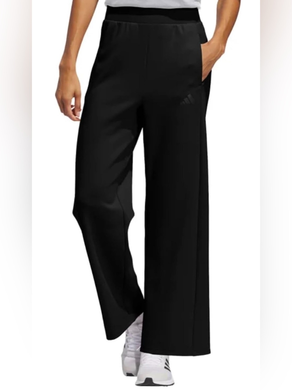 adidas Black Wide Leg Track Pants